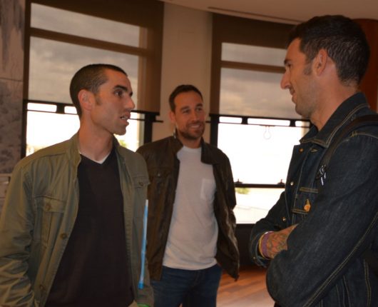 Josef Ajram junto Antonio Bores y Javier Costas de la Universidad Europea del Atlántico