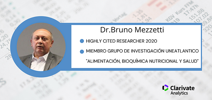 El doctor Mezzetti, miembro del grupo «Alimentación, Bioquímica Nutricional y Salud», reconocido como investigador altamente citado
