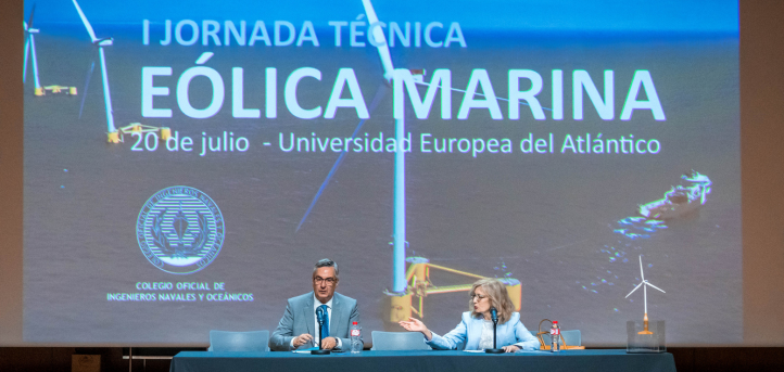 UNEATLANTICO acoge la I Jornada Técnica Eólica Marina organizada por el Colegio Oficial de Ingenieros Navales y Oceánicos