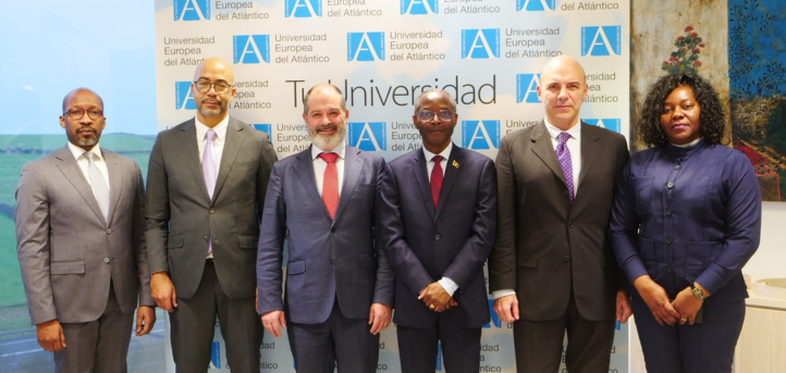 El exvicepresidente de la República de Angola, Dr. Bornito de Sousa, visita UNEATLANTICO junto a altas autoridades de la embajada de Angola en España