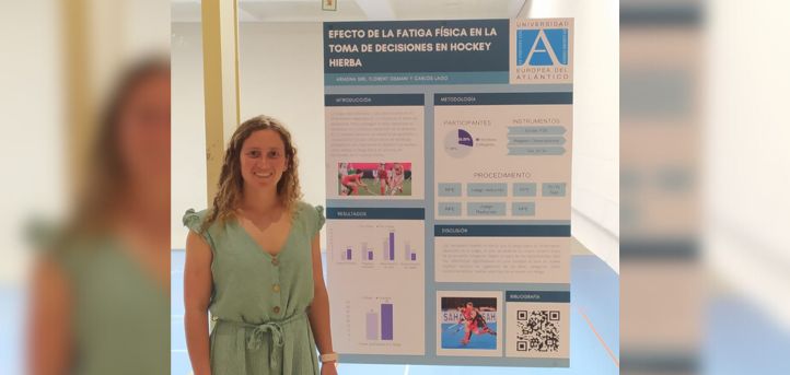 Ariadna Siri, alumna egresada en los grados de CAFYD y Psicología, asiste a un Congreso de Actividad Física y del Deporte en Barcelona
