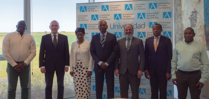 El presidente del ISPTEC de Angola visita la Universidad Europea del Atlántico