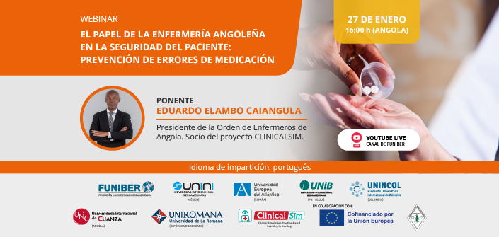 UNEATLANTICO organiza el webinar «El papel de la enfermería angoleña en la seguridad del paciente: prevención de errores de medicación»