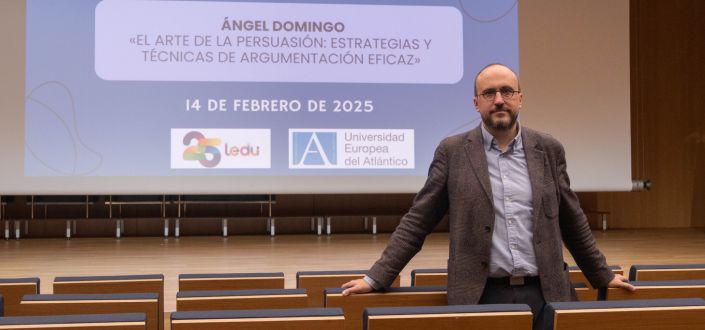 Ángel Domingo, director de Comunicación de LEDU, ponente de las dos últimas charlas del curso de oratoria de UNEATLANTICO