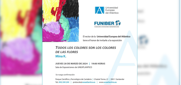 Mina K inaugura en UNEATLANTICO la exposición «Todos los colores son los colores de las flores»