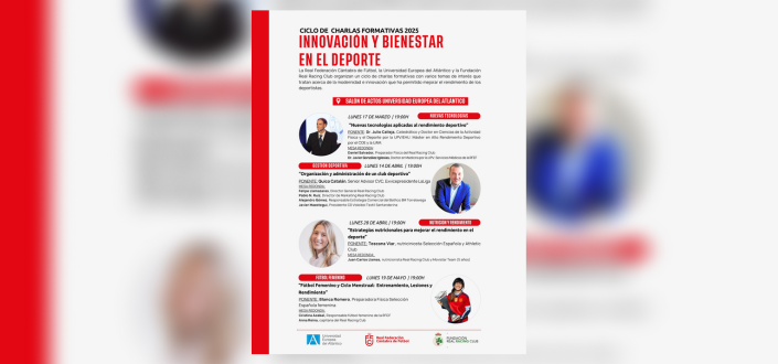 UNEATLANTICO, RFCF y Fundación Racing presentan el ciclo de charlas “Innovación y bienestar en el deporte”