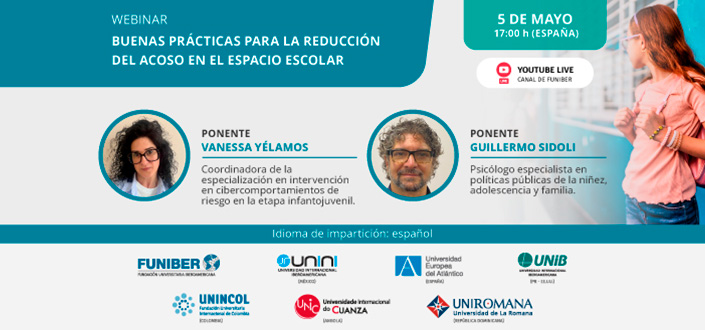 UNEATLANTICO organiza el webinar «Buenas prácticas para la reducción del acoso en el espacio escolar»