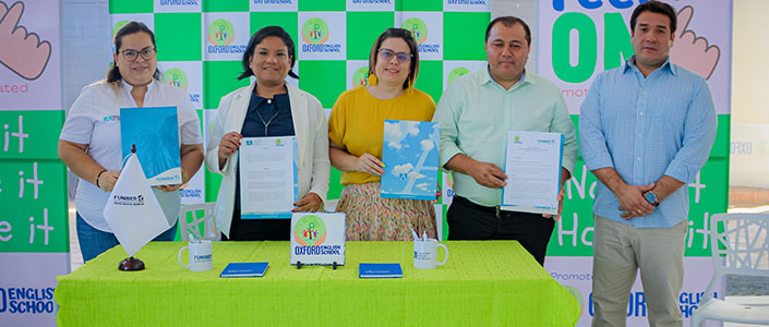 UNEATLANTICO y FUNIBER firman un acuerdo con la Unidad Educativa Oxford en Bolivia