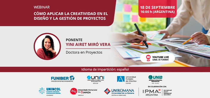 UNEATLANTICO organiza el webinar «Cómo aplicar la creatividad en el diseño y la gestión de proyectos»