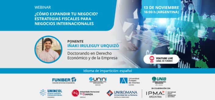 UNEATLANTICO organiza el webinar «¿Cómo expandir tu negocio? Estrategias fiscales para negocios internacionales»
