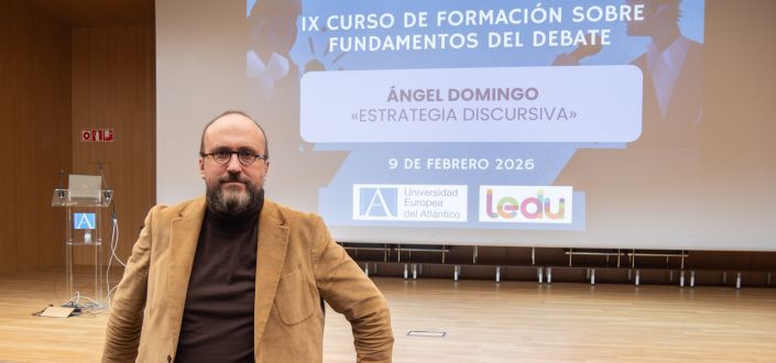 Ángel Domingo, director de Comunicación de LEDU, ponente inaugural del IX curso de oratoria de UNEATLANTICO