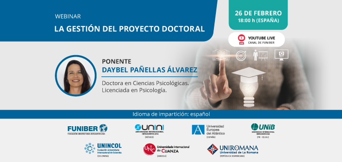 UNEATLANTICO organiza el webinar «La gestión del proyecto doctoral»