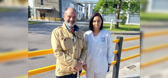 Rubén Calderón, rector de UNEATLANTICO, mantuvo una reunión con Diana del Campo, directora de la fábrica de Nestlé de la Penilla