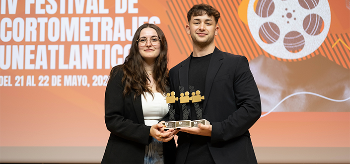 Víctor Díaz y Nerea Pérez, alumnos de UNEATLANTICO, triunfan con su cortometraje “¡Mátame, cornudo!” en festivales